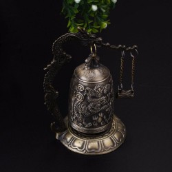 Antique statue - Buddha dragon - bell