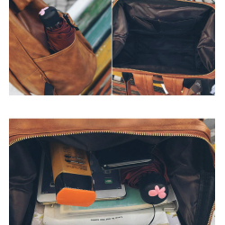 Vintage leather backpack - large capacityBackpacks