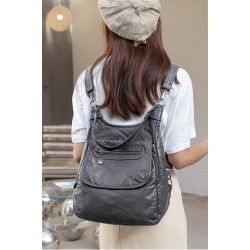 Multifunctional leather bag - backpack - large capacityBackpacks