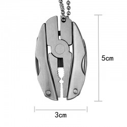 Faltbares Mini-Multitool – Zange – Schraubendreher – Schlüsselanhänger – Edelstahl