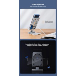 15W - kabelloses Schnellladegerät - Ständer - faltbarer Telefonhalter - für iPhone - Samsung - Huawei - Xiaomi