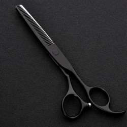 Professionelles Friseurscheren-Set – japanischer 440er Stahl – 6 Zoll – Black Edition – Haarschere – Effilierschere