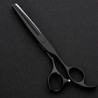Professionelles Friseurscheren-Set – japanischer 440er Stahl – 6 Zoll – Black Edition – Haarschere – Effilierschere