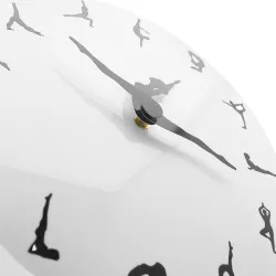 Modische Wanduhr - tanzende Ballerina - Ballettstellungen