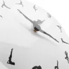 Modische Wanduhr - tanzende Ballerina - Ballettstellungen
