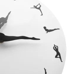 Modische Wanduhr - tanzende Ballerina - Ballettstellungen