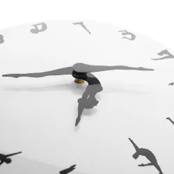 Modische Wanduhr - tanzende Ballerina - Ballettstellungen