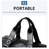 Fashionable travel / sport leather bag - with shoe compartment - large capacityBags