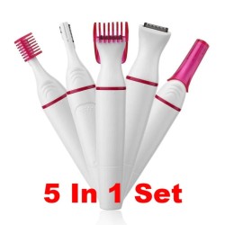 5 in 1 elektrischer Epilierer für Frauen – Trimmer – Haarentfernung – Augenbrauen – Bikini – Beine – Achselhöhlen