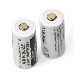 CR123A 16340 - 2200mAh 3.7V li-ion rechargeable battery 8 pieces / 16340 chargerBattery