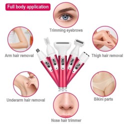 Elektrischer 5-in-1-Epilierer für Frauen – Nasenhaartrimmer – Augenbrauen – Beine – Achseln – Bikini