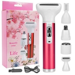 Elektrischer 5-in-1-Epilierer für Frauen – Nasenhaartrimmer – Augenbrauen – Beine – Achseln – Bikini
