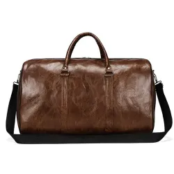 Fashionable travel / sport bag - leather - large capacityBags