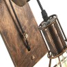 Retro Flaschenzug Wandleuchte - Holzlampe