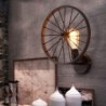 Retro Wandleuchte - Metalllampe - industrielles Raddesign