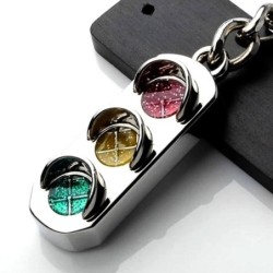 Creative metal keychain - traffic lights designKeyrings