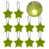 Reflektierender Schlüsselanhänger - Kindersicherheit - Sternform - 10 Stück