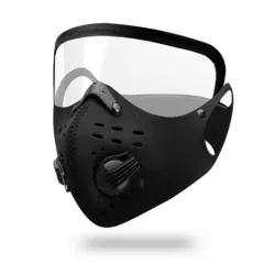 Protective face mask - anti bacterial - windproof - dustproof - with eye shield - air valvesMouth masks