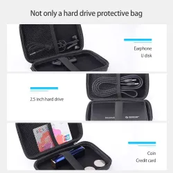 2.5 inch HDD protective storage bag - with zipperHDD case