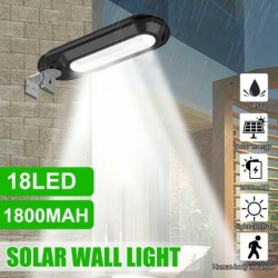 Solarbetriebene Lampe - Außenwandlampe - Dämmerungslicht - Wasserdicht - 18 LE