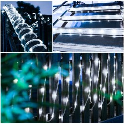 Solarbetriebene LED-Kette – Girlande – Außenbeleuchtung – wasserdicht – 7 m – 12 m