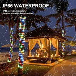 Solarbetriebene LED-Kette – Girlande – Außenbeleuchtung – wasserdicht – 7 m – 12 m