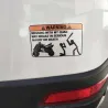 Lustiger Autoaufkleber - "Warning Messing With My Quad"
