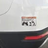 Lustiger Autoaufkleber - "Warning Messing With My Quad"