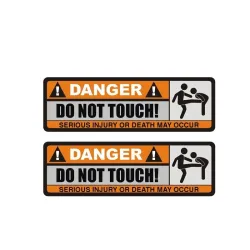 Funny car sticker - "DANGER! DO NOT TOUCH" - 2 piecesStickers
