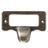 Furniture handles - label frame - drawer - cabinet - antique brass - 6 piecesFurniture