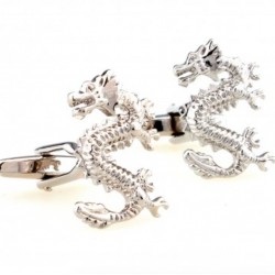 Silver dragon cufflinks