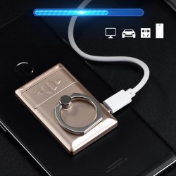 Universelle 2-in-1-Handyhalterung – mit Feuerzeug – verstellbarer Ring – Aufladen über USB