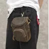 Multifunktionale Ledertasche - Schultergurt - Taillenschnalle