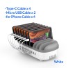 ORICO - USB-Ladegerät mit 10 Anschlüssen - Dockingstation - mit Halterung - 120W 5V2.4A*10