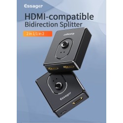Essager - HDMI Splitter - Switch - 4K 2.0 - Adapter - Konverter - für PS4 HD TV BOX