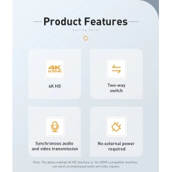 Baseus - 4K HD Switch - HDMI-kompatibler Adapter