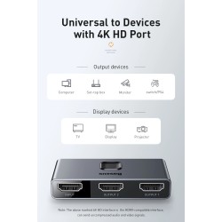 Baseus - 4K HD switch - HDMI-compatible adapterHDMI Switch