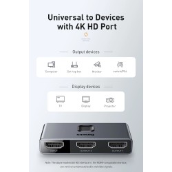 Baseus - 4K HD Switch - HDMI-kompatibler Adapter