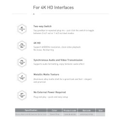 Baseus - 4K HD switch - HDMI-compatible adapterHDMI Switch
