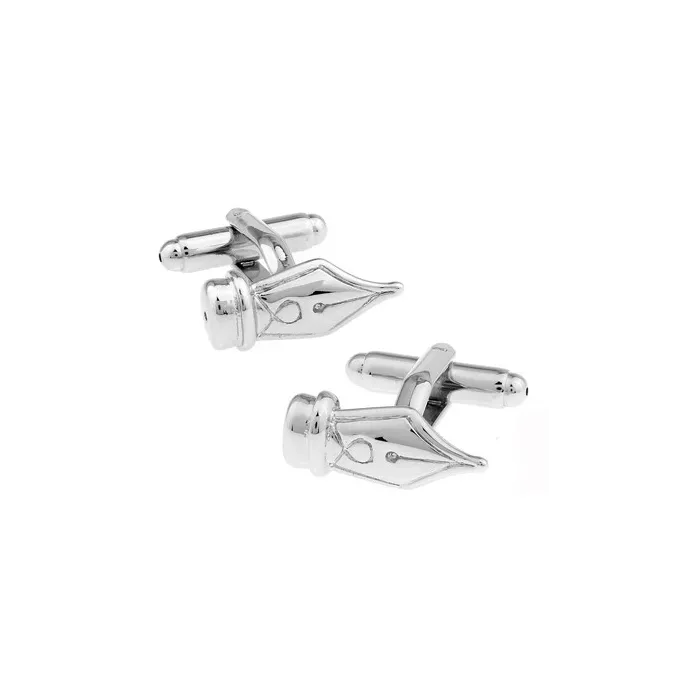 Pen nib silver cufflinksCufflinks