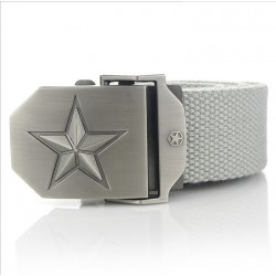 Metallschnalle mit Stern – Military-Leinenband – Unisex