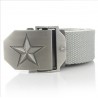 Metallschnalle mit Stern – Military-Leinenband – Unisex