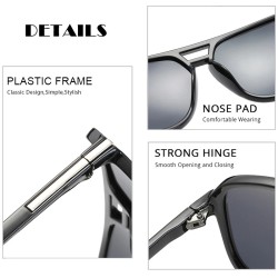 Klassische polarisierte Sonnenbrille – übergroß – treibende Sonnenbrille – UV400 – Unisex