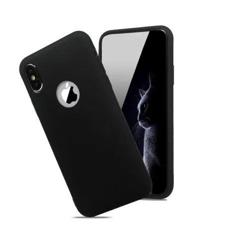 Weiche Silikonhülle - Candy Pudding - für iPhone - schwarz