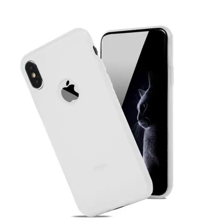 Weiche Silikonhülle - Candy Pudding - für iPhone - weiß