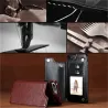 Retro-Kartenhalter – Handyhülle – Leder-Flip-Cover – Mini-Geldbörse – für iPhone – weiß