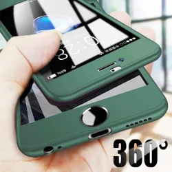 Luxury 360 Full Cover - mit Displayschutz aus gehärtetem Glas - für iPhone - Gold
