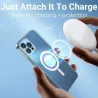 Magsafe kabelloses Laden – transparente Magnethülle – magnetischer Kartenhalter aus Leder – für iPhone – orange