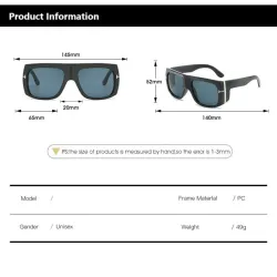Große quadratische Sonnenbrille im Retro-/Punk-Stil