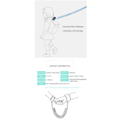 Kids safety - anti-lost leash - wrist bracelet - 150 cmBaby